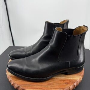 Jack Erwin Ellis Chelsea Boots black leather distressed sz 11